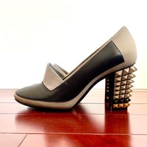 Fends Pyramid Studded Heels